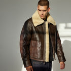 Men's Brown B-3 Shearling Bomber Jacket