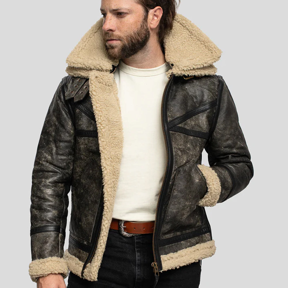 Men Sheepskin Leather Jacket