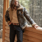 Men Sheepskin Leather Jacket