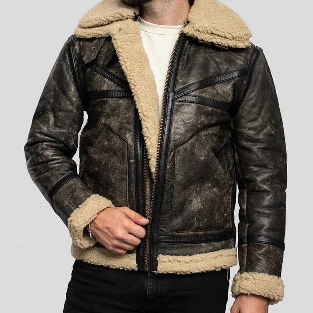 Men Sheepskin Leather Jacket