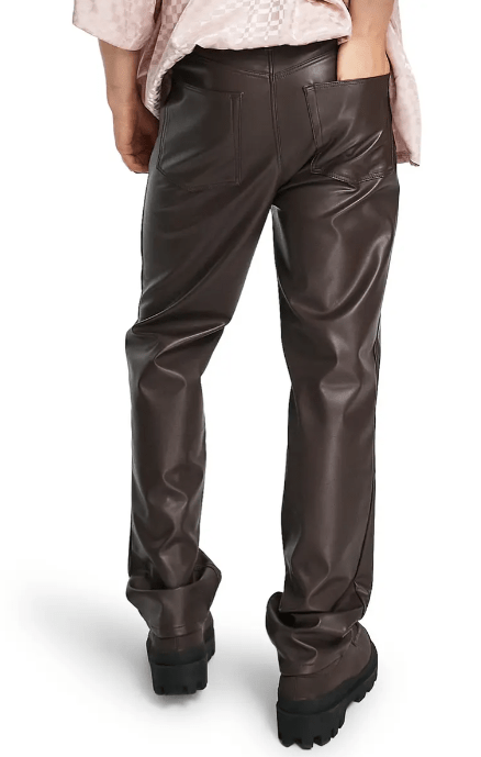 Men's Dark Brown Leather Pants