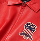 Salvage Red Leather Bomber Jackets