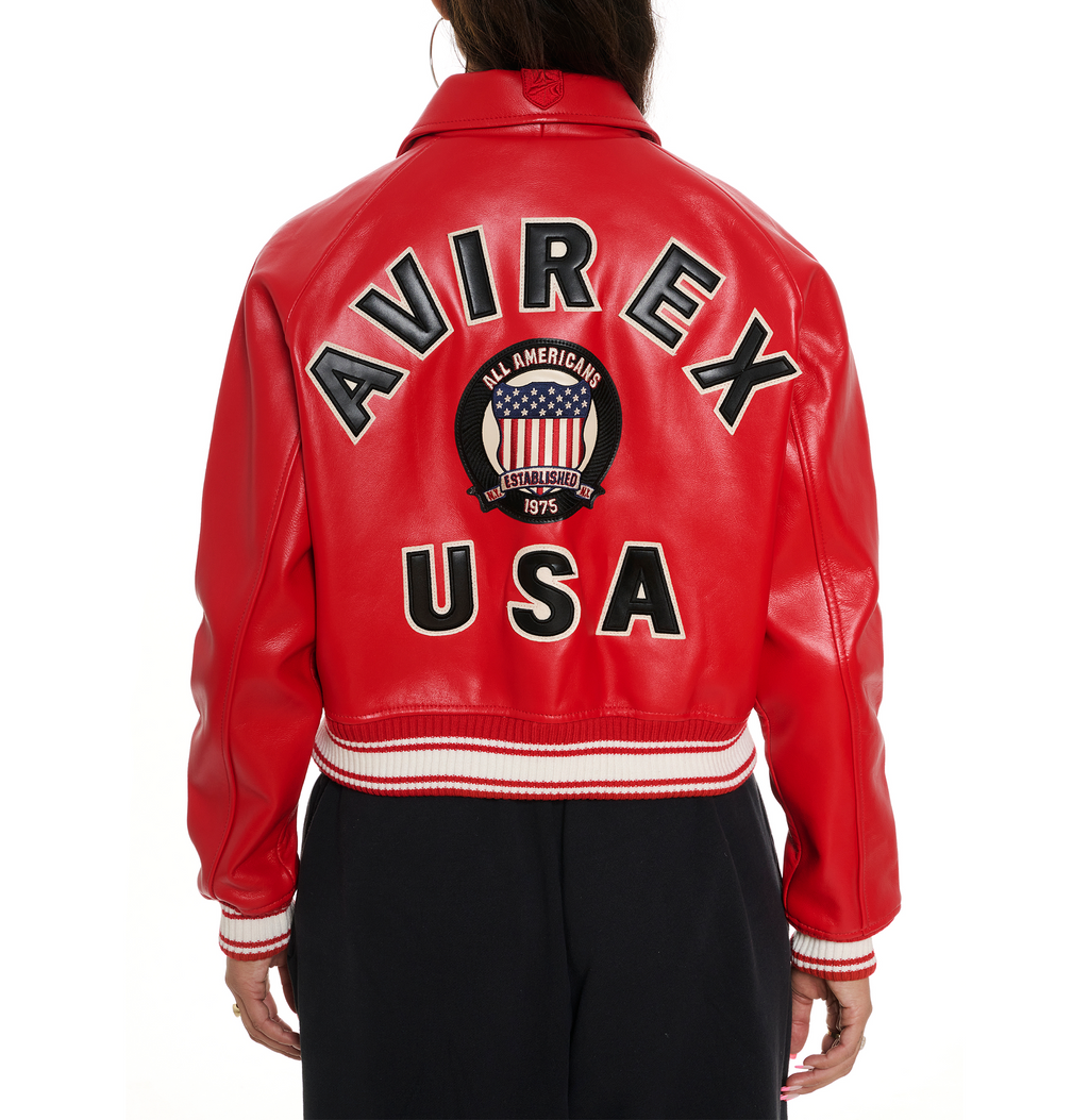 Avirex Legend Lamb Leather Jacket For Womens