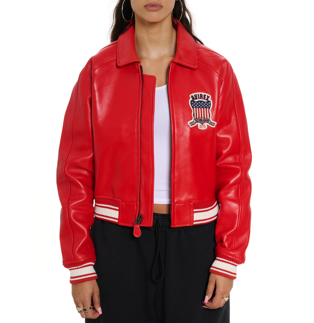 Avirex Legend Lamb Leather Jacket For Womens