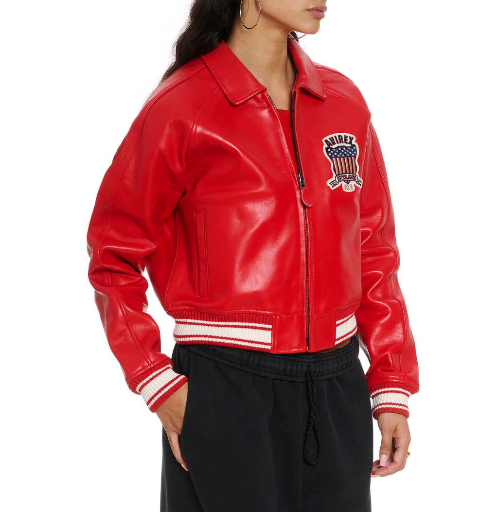 Avirex Legend Lamb Leather Jacket For Womens