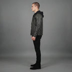 Men's Slim Fit Vegan Leather Jacket - Leather Outlet