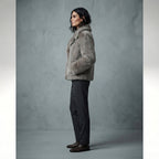 Women's Grey Shearling Jacket