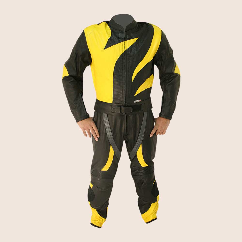 Skull Racer Motorbike Leather Suit