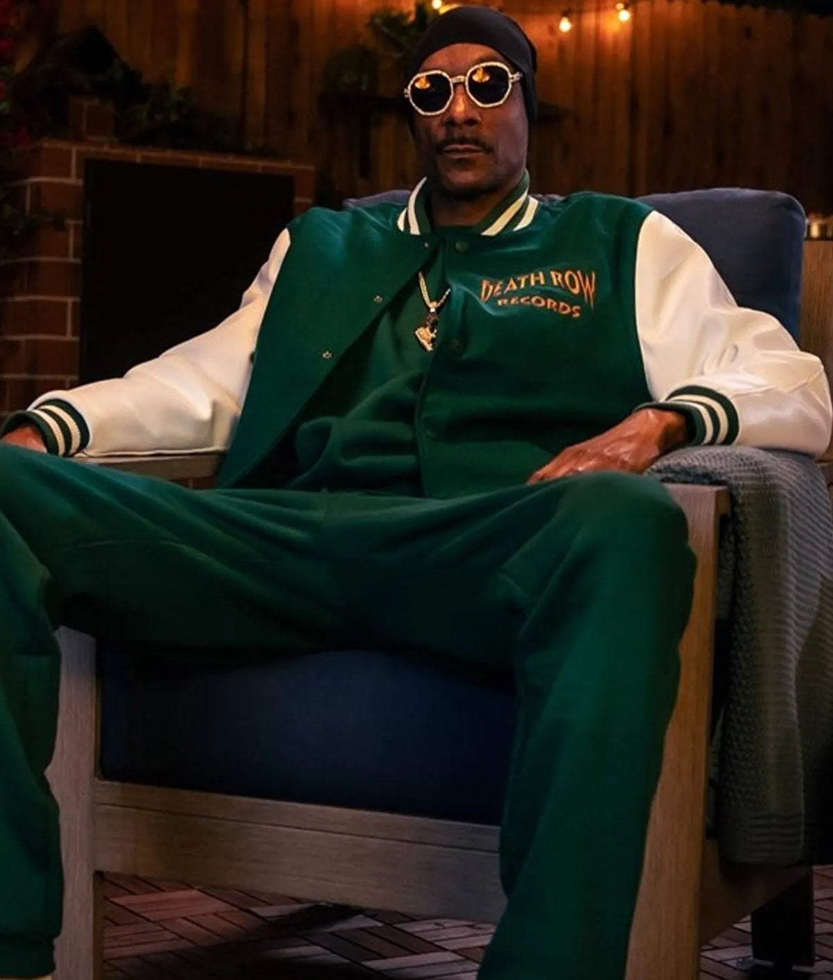 Snoop Dogg Death Row Records Green Varsity Jacket