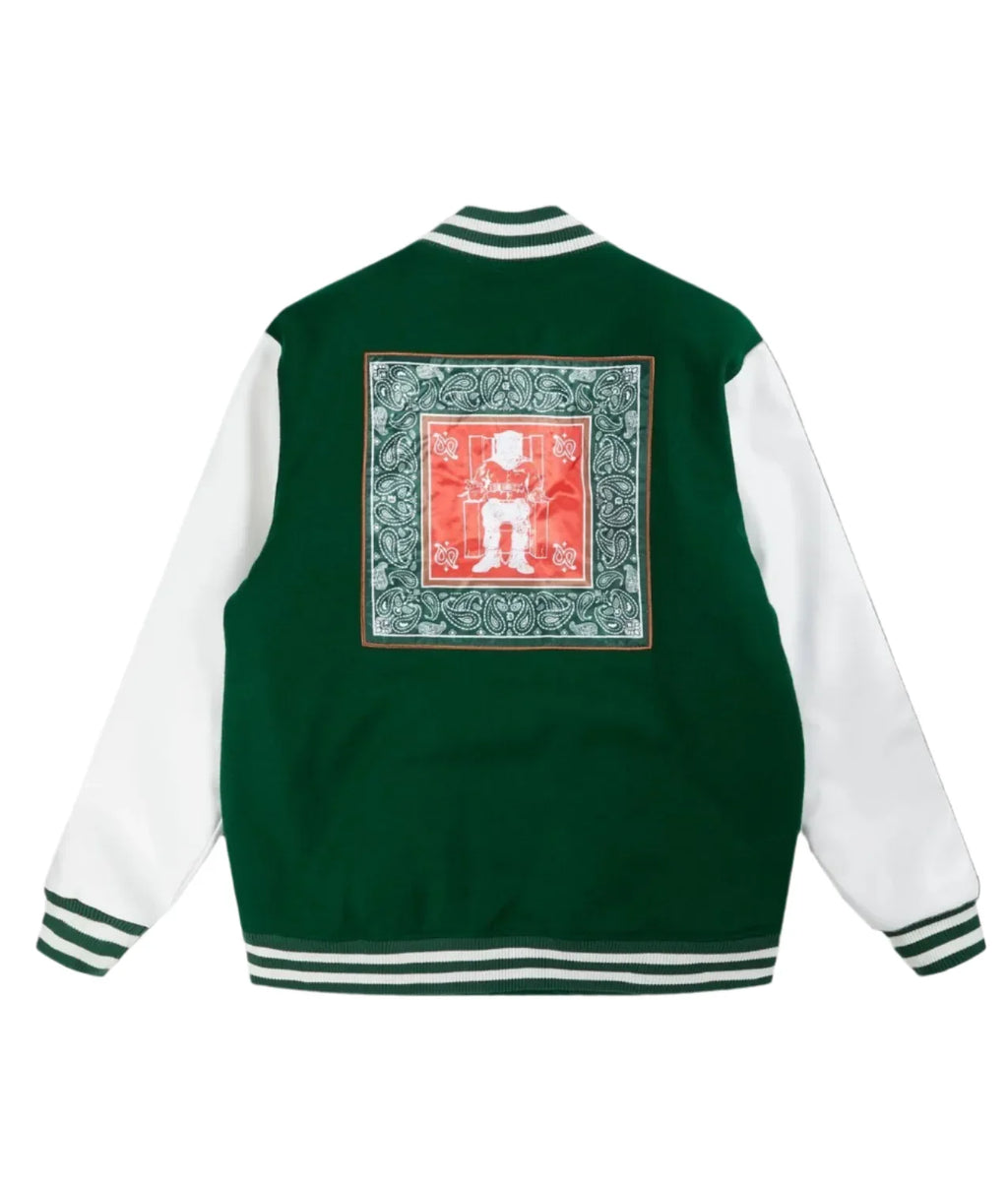Snoop Dogg Death Row Records Green Varsity Jacket