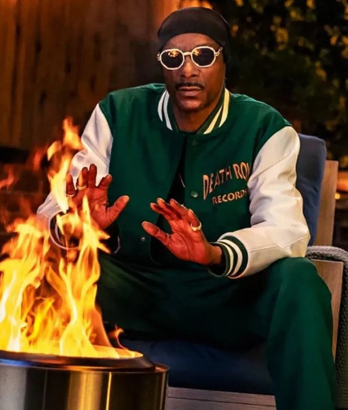 Snoop Dogg Death Row Records Green Varsity Jacket