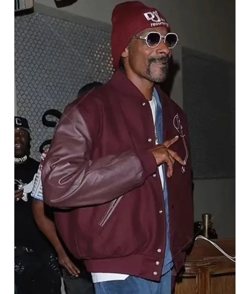 Snoop Dogg House Party 2023 Varsity Maroon Jacket
