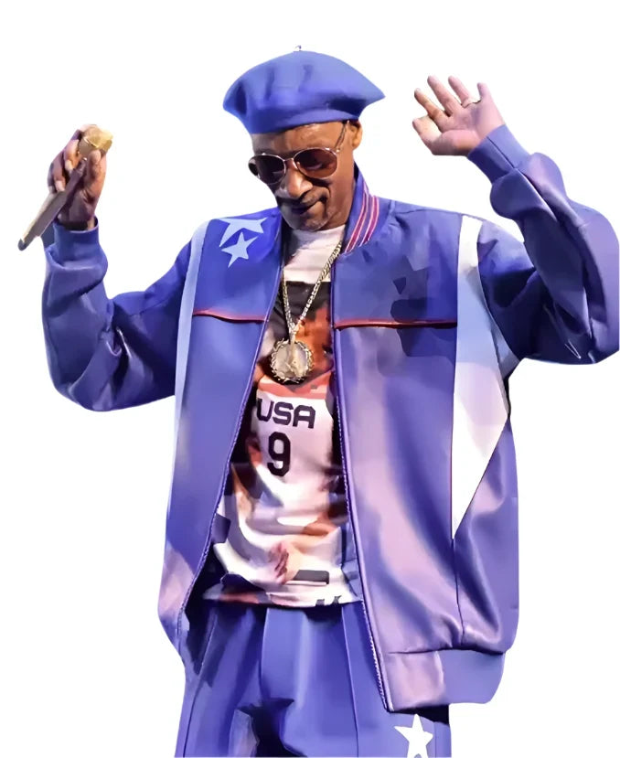 Snoop Dogg Paris Olympic 2024 Purple Jacket
