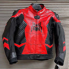 Spider-Man Racing Motorcycle Cowhide Leather Jacket