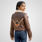 Squirrel Girl Leather Jacket Women - Doreen Green Cropped Shearling Cosplay Jacket