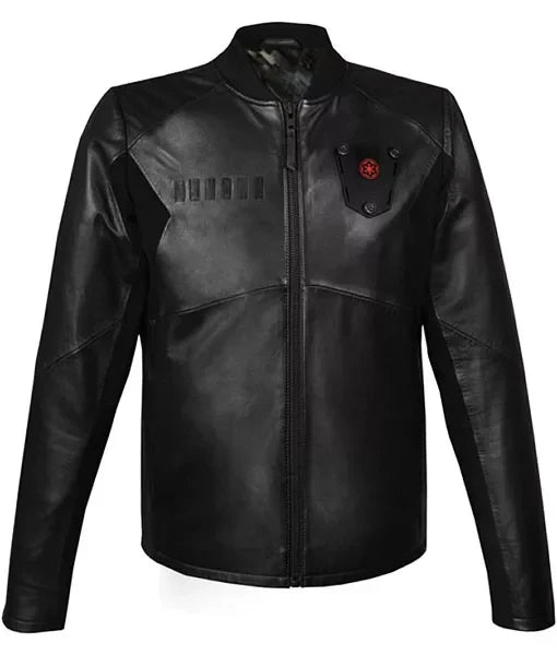 Star Wars Tie Fighter Black Leather Jacket