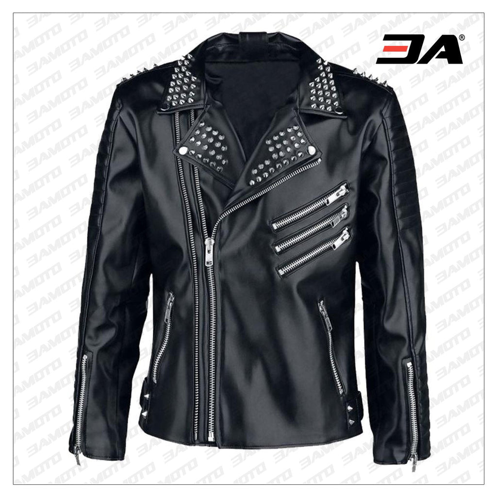 Studded jacket, Leather Jacket Men, Black Jacket, Mens Fashion, Handmade Jacket, Punk Style Mens