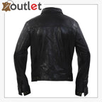 Style Slim Fit Casual Black Leather Shirt