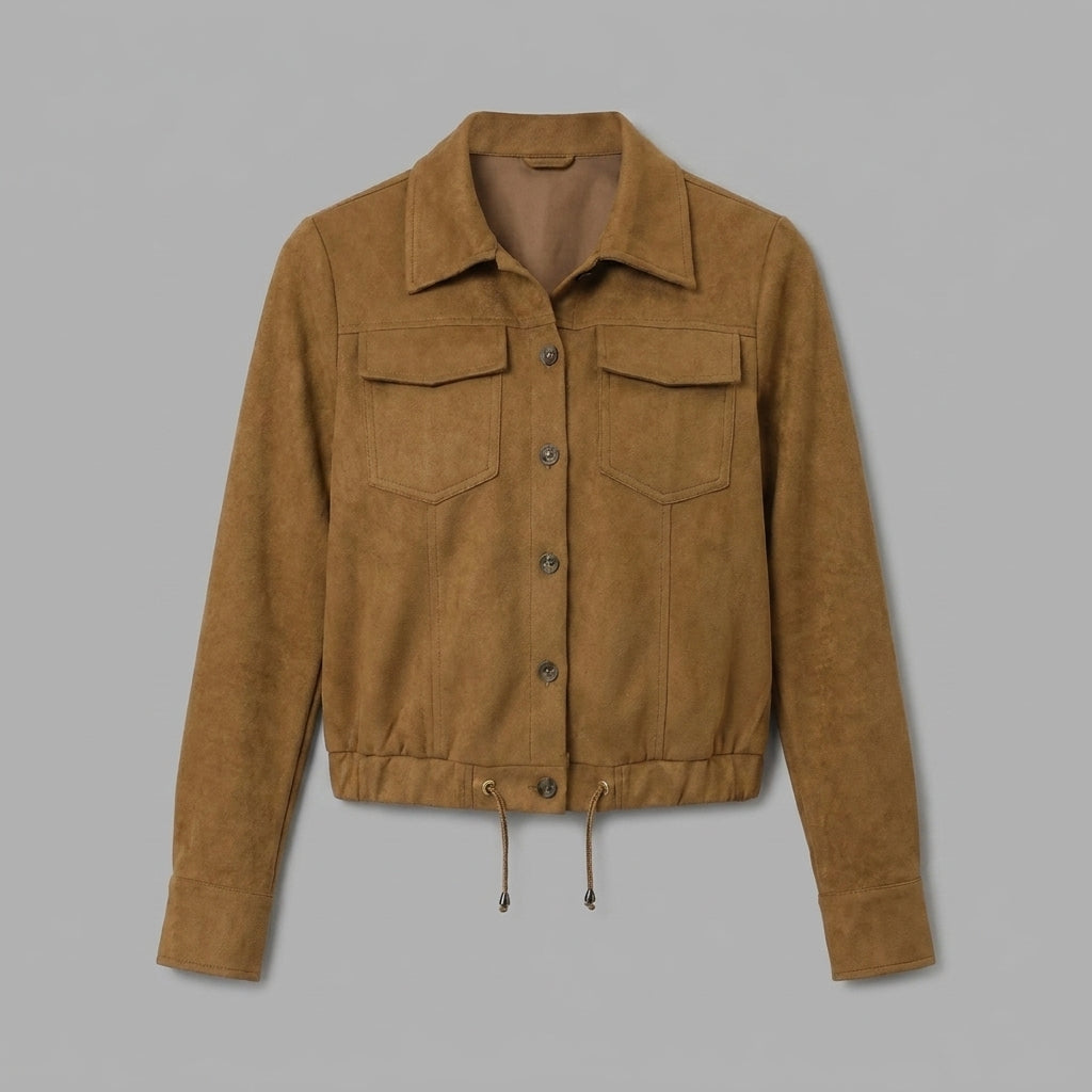 Women's Suede Trucker Jacket