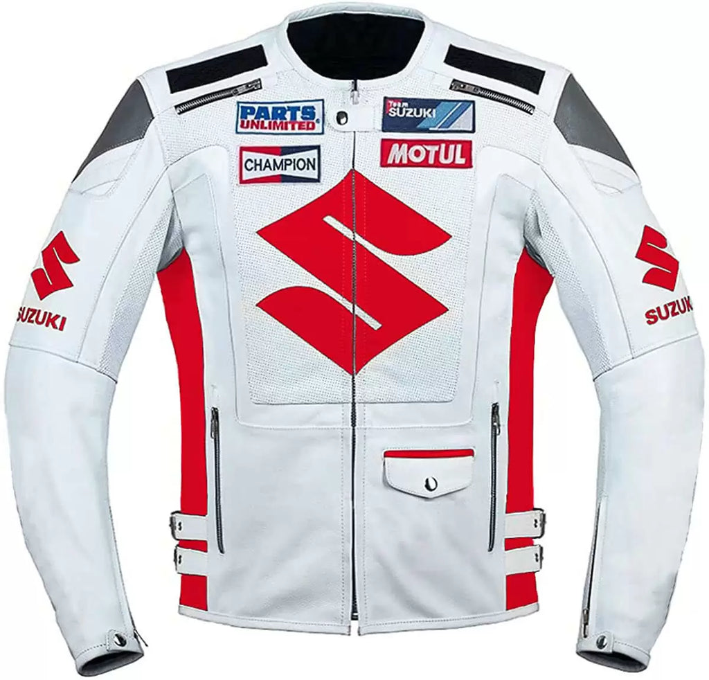 SUZUKI RED LEATHER RACING JACKET