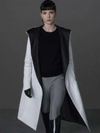 Sylvia Hoeks Blade Runner 2049 Luv White Leather Trench Coat