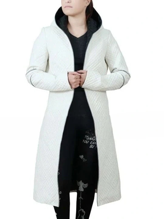 Sylvia Hoeks Blade Runner 2049 Luv White Leather Trench Coat