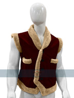 Handmade Red Velvet Santa Claus Vest