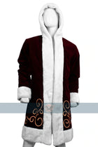 Santa Claus Inspired Red Hooded Winter Coat