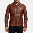 Inferno Brown Leather Jacket for men's