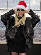Taylor Momsen The Empire State Building 2025 Black Jacket