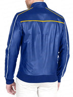 The Chase For Carrera Ryan Gosling Blue Leather Jacket