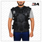 Commando Black Leather Vest