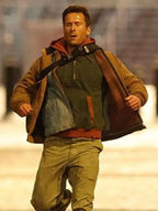 Glen Powell The Running Man 2025 Brown Jacket