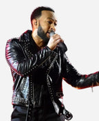The Voice S25 john legend Finale Studded Leather Jacket