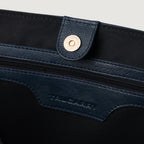 The Bianca Blue Leather Tote Bag