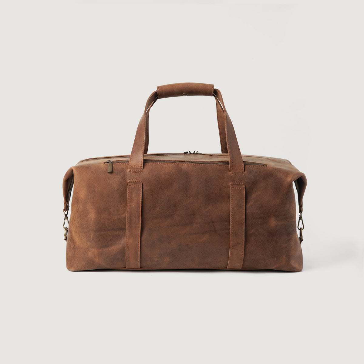 The Dale Vintage Tan Brown Leather Duffle Bag