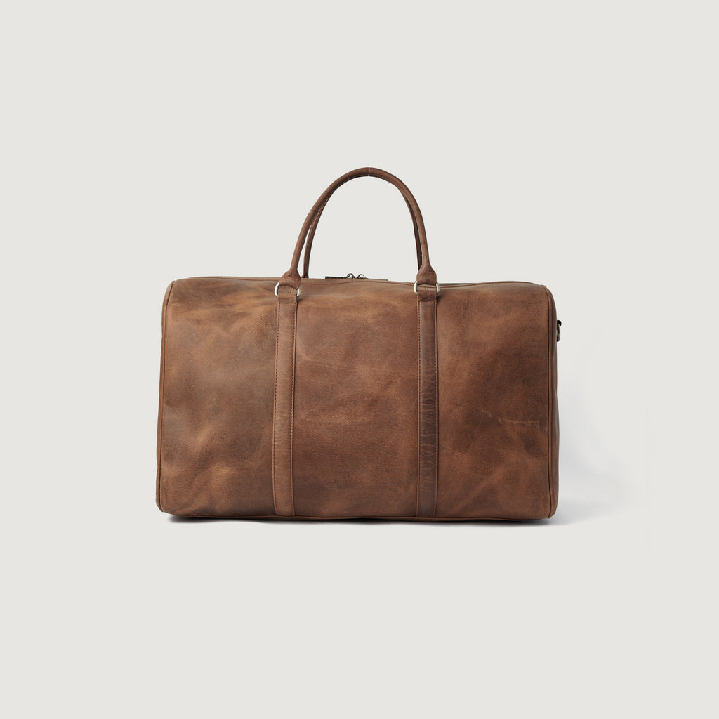 The Darrio Vintage Tan Brown Leather Duffle Bag