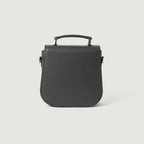 The Sandra Grey Leather Saddle Bag