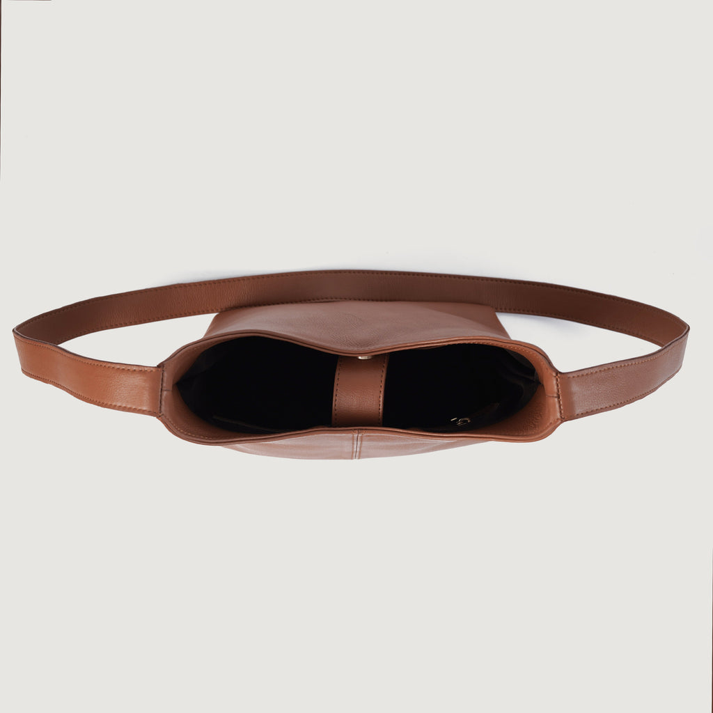 The Stefani Brown Leather Hobo Bag