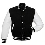 The American black and white varsity jacket