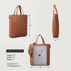 The Poet Brown Leather Tote Bag