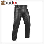 Men's Thick Cowhide Leather Pants – Genuine Motorcycle Leather Jeans