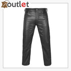 Men's Thick Cowhide Leather Pants – Genuine Motorcycle Leather Jeans