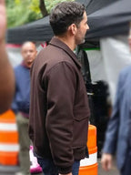 CIA Tom Ellis Brown Wool Bomber Jacket