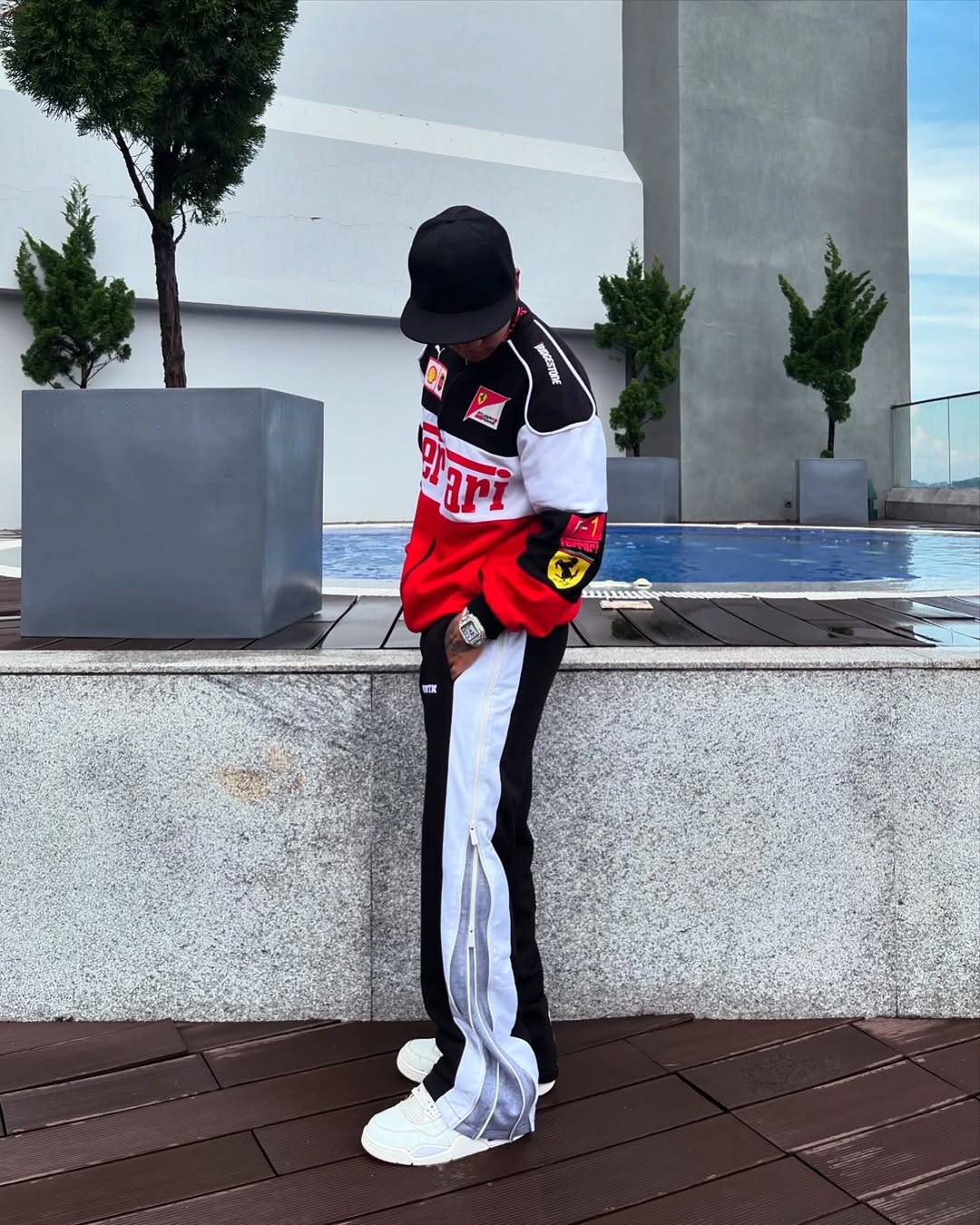 Scuderia Ferrari Printed Racing Jacket - F1 Motorsport Streetwear (Unisex)