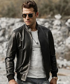 FLAVOR Men's Real Leather Lambskin Jacket