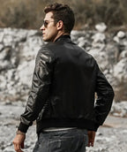 FLAVOR Men's Real Leather Lambskin Jacket