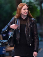 US Open Tennis 2026 Karen Gillan Black Leather Jacket