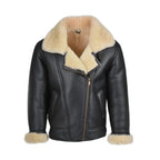 Unisex Aviator B3 Bomber Shearling Fur Leather Jacket