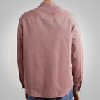 Unisex Pink Full Sleeves Soft Cotton Corduroy Jacket